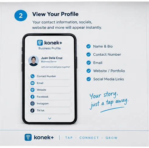 Step 2: your profile appears on the phone